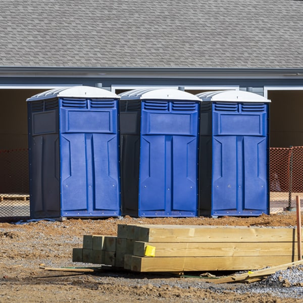 what is the expected delivery and pickup timeframe for the portable toilets in Centerville AR